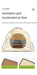 Outdoor Cat House,Pet Tent -Windproof and Dustproof Shelter for Small Pets, Apricot, Size: M  40*40*37cm Pet Care > Cat Supplies > Cat Furniture V888-ELOSUNG10463 Online Furniture