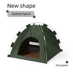 Outdoor Cat House,Pet Tent -Windproof and Dustproof Shelter for Small Pets, Green, Size: M  40*40*37cm Pet Care > Cat Supplies > Cat Furniture V888-ELOSUNG10466 Online Furniture