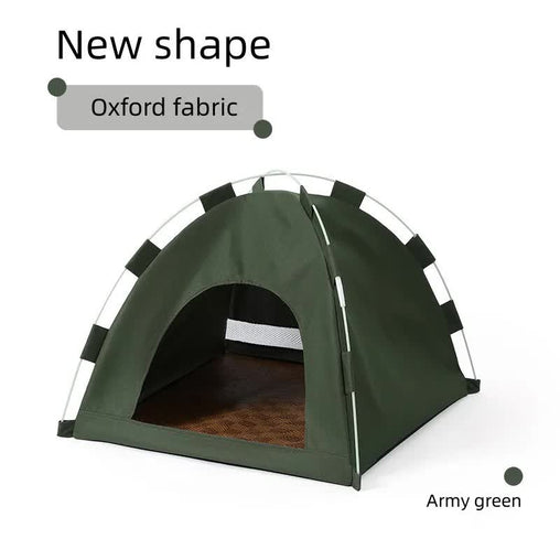 Outdoor Cat House,Pet Tent -Windproof and Dustproof Shelter for Small Pets, Green, Size: S  35*35*30cm Pet Care > Cat Supplies > Cat Furniture V888-ELOSUNG10465 Online Furniture