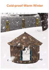 Outdoor Waterproof Cat House - Insulated, Weatherproof, Warm Shelter for Cats, Ideal for Winter Protection, Size: L 45*41cm Pet Care > Cat Supplies > Cat Furniture V888-ELOSUNG10208 Online Furniture