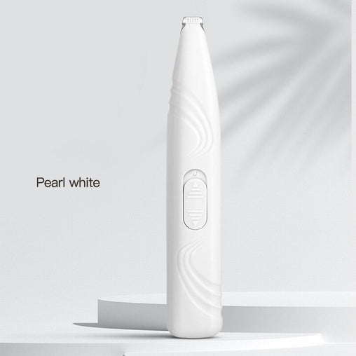 Pearl White Portable Pet Hair Trimmer with Precision Blade and Rechargeable Battery Pet Care > Cleaning & Maintenance > Pet Grooming Supplies V888-ELOSUNG10118 Online Furniture