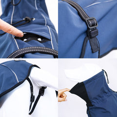 Pet Dog Raincoat Poncho Jacket Windbreaker Waterproof Clothes with Harness Hole-XS-Blue Pet Care > Dog Supplies V587-6954739817481 Online Furniture