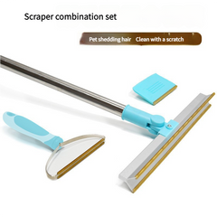 Pet Hair Removal Tool Set -Multi-Purpose Sweeper with Scraper and Handheld Fur Remover Blue Pet Care > Cleaning & Maintenance > Pet Cleaning Supplies V888-ELOSUNG10439 Online Furniture