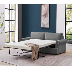 PHEBE 3 Seater Sofa bed with Separate Foam Mattress- Corduroy Dark grey Furniture > Sofas V606-FURNI-SOF-T502-PHEB-DG Online Furniture