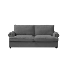 PHEBE 3 Seater Sofa bed with Separate Foam Mattress- Corduroy Dark grey Furniture > Sofas V606-FURNI-SOF-T502-PHEB-DG Online Furniture