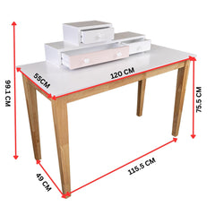 Reader Kids Children Study Computer Desk 120cm Table Rubber Wood - Pink Furniture > Office V315-VH-ROXA-08 Online Furniture