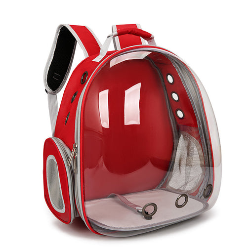 Red Pet Carrier Backpack with Transparent Window 33*18*42cm Pet Care > Cat Supplies > Cat Carriers & Crates V888-ELOSUNG10805 Online Furniture