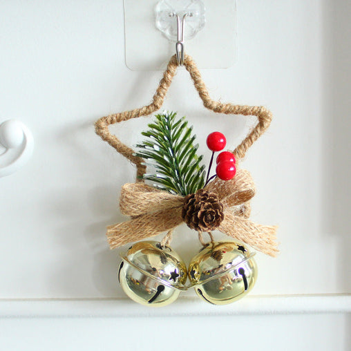 Rustic Christmas Star Ornament with Pinecone, Berries, and Bells - Holiday Home Decor (10 pieces) Occasions > Christmas > Christmas Decorations V888-ELOSUNG10532 Online Furniture