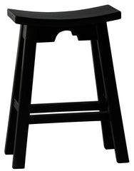 Ryo Solid Mahogany Kitchen Counter Stool (Black) Furniture > Bar Stools & Chairs > Table & Bar Stools V199-BR064WDB Online Furniture