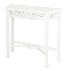 Sierra Carved Sofa Table (White) Furniture > Bar Stools & Chairs > Arm Chairs & Recliners V199-ST000CVWH Online Furniture