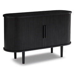 Tate Black Column Wooden Sideboard Table Furniture > Living Room V80-TATE-SB-BLACK Online Furniture