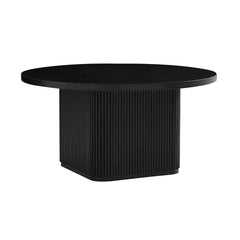 Tate Black Round Column Coffee Table Furniture > Living Room V80-TATE-CT-BLACK Online Furniture