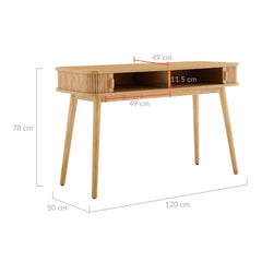 Tate Column Desk in Natural Furniture > Office V80-TATE-D120-OAK Online Furniture