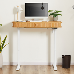 Tate Electric Height Adjustable Desk Furniture > Office V80-TATE-ED120-OAK-WHT Online Furniture