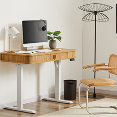 Tate Electric Height Adjustable Desk Furniture > Office V80-TATE-ED120-OAK-WHT Online Furniture