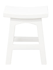 Tokyo Solid Mahogan Timber Footstool (White) Furniture > Bar Stools & Chairs > Table & Bar Stools V199-BR048WDWH Online Furniture