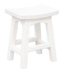 Tokyo Solid Mahogan Timber Footstool (White) Furniture > Bar Stools & Chairs > Table & Bar Stools V199-BR048WDWH Online Furniture