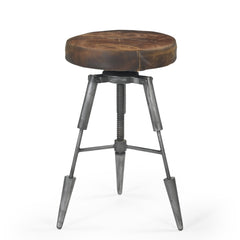 TRIPOD LEATHER WIND UP STOOL Furniture > Bar Stools & Chairs > Arm Chairs & Recliners V742-M20689 Online Furniture