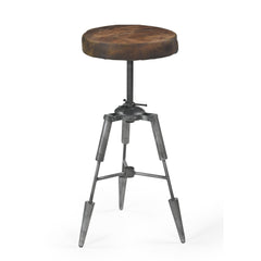 TRIPOD LEATHER WIND UP STOOL Furniture > Bar Stools & Chairs > Arm Chairs & Recliners V742-M20689 Online Furniture