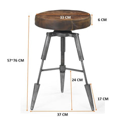 TRIPOD LEATHER WIND UP STOOL Furniture > Bar Stools & Chairs > Arm Chairs & Recliners V742-M20689 Online Furniture