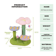 Tulip Cat Tree Tower Scratching Post Scratcher Kitten Play Condo House Pet Care > Cat Supplies V488-PCSFF-FE Online Furniture