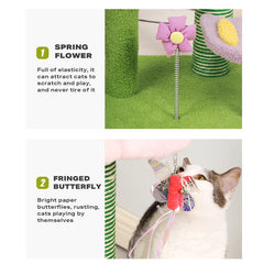 Tulip Cat Tree Tower Scratching Post Scratcher Kitten Play Condo House Pet Care > Cat Supplies V488-PCSFF-FE Online Furniture