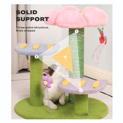 Tulip Cat Tree Tower Scratching Post Scratcher Kitten Play Condo House Pet Care > Cat Supplies V488-PCSFF-FE Online Furniture