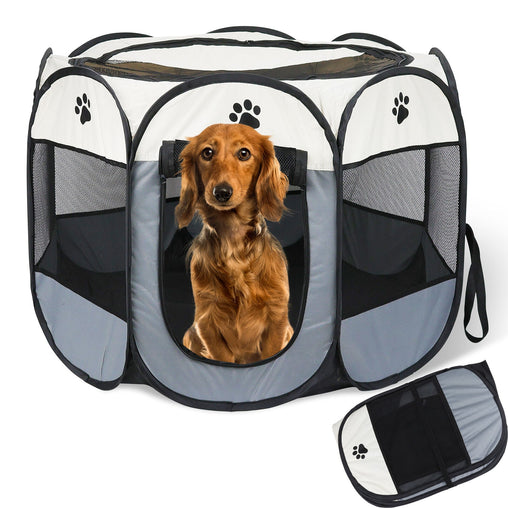 VaKa Pet Tent Playpen Dog Cat Play Pen Bags Kennel Portable Puppy Crate Cage Pet Care > Dog Supplies V465-18743 Online Furniture