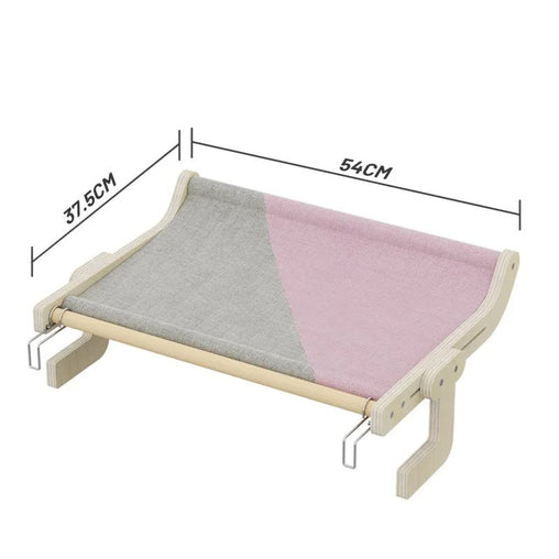 Wall-Mounted Cat Hammock Bed-Wooden Frame, Comfortable and Space-Saving Design for Pets Pet Care > Cat Supplies > Cat Furniture V888-ELOSUNG10161 Online Furniture