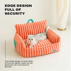 Washable Pet Cat Dog Puppy Sofa Plush Warm Couch Removable Cover Cat Bed Sofa Pet Care > Dog Supplies V488-Z1B00113 Online Furniture