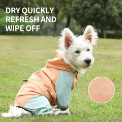 Waterproof Dog Raincoat with Hidden Leash Hole -Windproof and Comfortable for Outdoor Walks, Size:L (Back Length 30cm/11.81in, Bra 44cm/17.32in) Orange Pet Care > Dog Supplies > Dog Apparel V888-ELOSUNG10481 Online Furniture