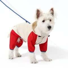 Waterproof Dog Raincoat with Hidden Leash Hole - Windproof and Comfortable for Outdoor Walks, Size:S (Back Length 20cm/7.87in, Bra 31cm/12.20in) White Pet Care > Dog Supplies > Dog Apparel V888-ELOSUNG10473 Online Furniture