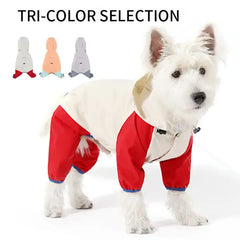 Waterproof Dog Raincoat with Hidden Leash Hole - Windproof and Comfortable for Outdoor Walks, Size:S (Back Length 20cm/7.87in, Bra 31cm/12.20in) White Pet Care > Dog Supplies > Dog Apparel V888-ELOSUNG10473 Online Furniture