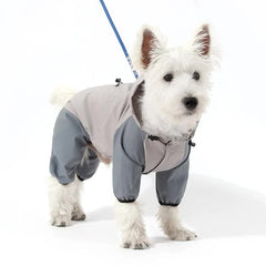 Waterproof Dog Raincoat with Hidden Leash Hole - Windproof and Comfortable for Outdoor Walks, Size:XL (Back Length 35cm/13.77in, Bra 49cm/19.29in) Grey Pet Care > Dog Supplies > Dog Apparel V888-ELOSUNG10484 Online Furniture