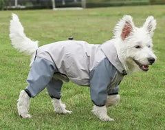 Waterproof Dog Raincoat with Hidden Leash Hole - Windproof and Comfortable for Outdoor Walks, Size:XL (Back Length 35cm/13.77in, Bra 49cm/19.29in) Grey Pet Care > Dog Supplies > Dog Apparel V888-ELOSUNG10484 Online Furniture