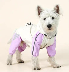 Waterproof Dog Raincoat with Hidden Leash Hole - Windproof and Comfortable for Outdoor Walks, Size:XL (Back Length 35cm/13.77in, Bra 49cm/19.29in) Purple Pet Care > Dog Supplies > Dog Apparel V888-ELOSUNG10483 Online Furniture