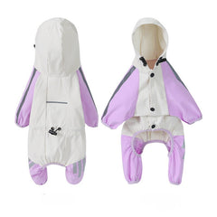 Waterproof Dog Raincoat with Hidden Leash Hole - Windproof and Comfortable for Outdoor Walks, Size:XL (Back Length 35cm/13.77in, Bra 49cm/19.29in) Purple Pet Care > Dog Supplies > Dog Apparel V888-ELOSUNG10483 Online Furniture