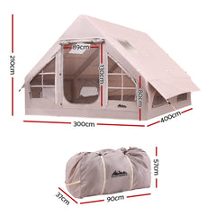 Weisshorn Camping Tent Inflatable Beach Tent 6 Person 300CM Outdoor Recreation > Camping > Tents TENT-E-INFLA-3X4-BR Online Furniture