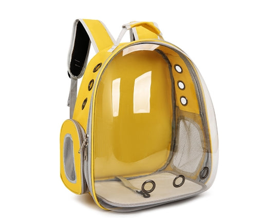 Yellow Pet Carrier Backpack with Transparent Window 33*18*42cm Pet Care > Cat Supplies > Cat Carriers & Crates V888-ELOSUNG10804 Online Furniture