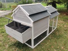 YES4PETS 230 CM XL Chicken Coop Rabbit Hutch Guinea Pig Cage Ferret House Pet Care > Coops & Hutches > Small Animal Habitats & Cages V278-NOVA-GR-COOP Online Furniture