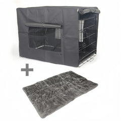 YES4PETS 24' Portable Foldable Dog Cat Rabbit Collapsible Crate Pet Cage with Cover Mat Pet Care > Dog Supplies V278-CR24-W-COVER-BK-MAT Online Furniture