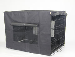 YES4PETS 24' Portable Foldable Dog Cat Rabbit Collapsible Crate Pet Cage with Cover Mat Pet Care > Dog Supplies V278-CR24-W-COVER-BK-MAT Online Furniture