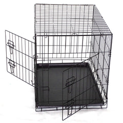 YES4PETS 30' Collapsible Metal Dog Rabbit Crate Cage Cat Carrier With Divider Pet Care > Dog Supplies V278-CR30WDIVIDER Online Furniture