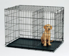 YES4PETS 30' Collapsible Metal Dog Rabbit Crate Cage Cat Carrier With Divider Pet Care > Dog Supplies V278-CR30WDIVIDER Online Furniture