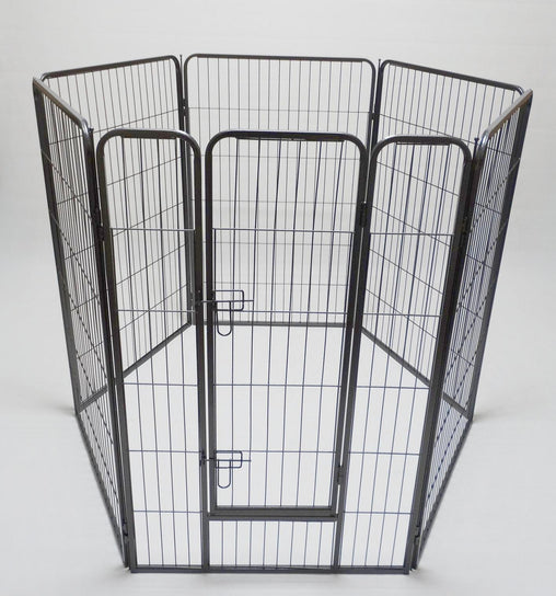 YES4PETS 6 Panel 120 cm Heavy Duty Pet Dog Cat Rabbit Playpen Fence Pet Care > Dog Supplies > Dog Playpens & Gates V278-HPL120-6-B-DOOR Online Furniture