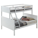 Zinnia Single Double Bunk Bed Frame Rubber Timber Wood Loft Furniture - White