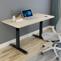 120cm Standing Desk Height Adjustable Sit Grey Stand Motorised Dual Motors Frame Black Top Furniture > Office V255-DMG-120B Online Furniture