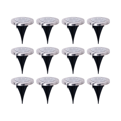 12x Solar Powered LED Buried Inground Recessed Light Garden Outdoor Deck Path Home & Garden > Garden Lights V63-831721 Online Furniture