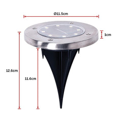 12x Solar Powered LED Buried Inground Recessed Light Garden Outdoor Deck Path Home & Garden > Garden Lights V63-831721 Online Furniture
