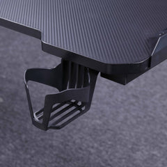 140cm RGB Gaming Desk Home Office Carbon Fiber Led Lights Game Racer Computer PC Table L-Shaped Black Furniture > Office V255-D2111-140CM Online Furniture